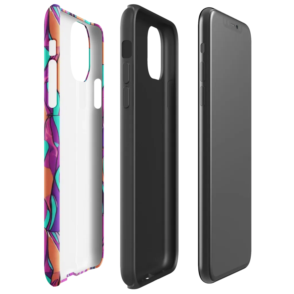 Peacock Static on Tough Case for iPhone® — Right