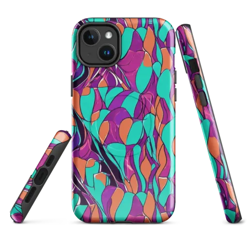 Peacock Static on a MagSafe Tough Case for iPhone®