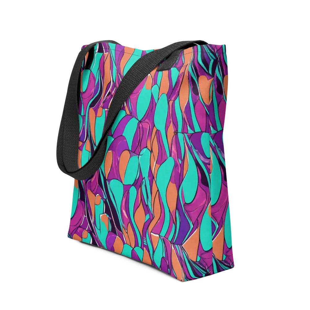 Peacock Static on Tote Bag — Front