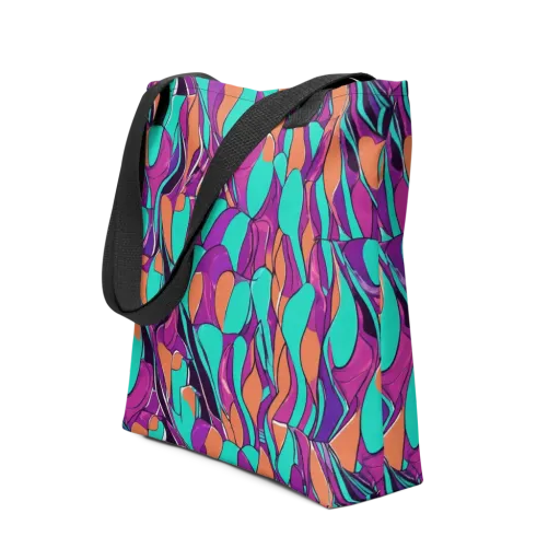 Peacock Static on a Tote Bag