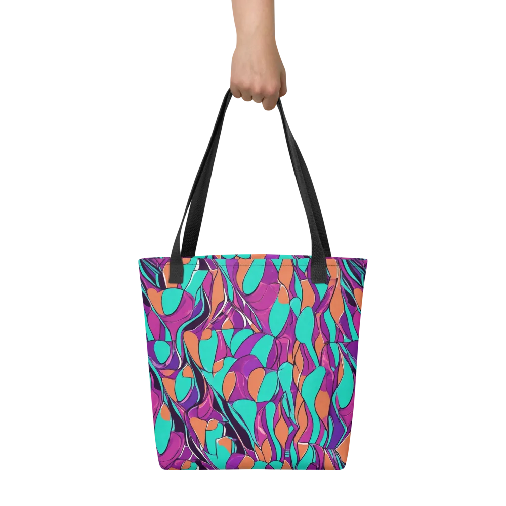 Peacock Static on Tote Bag — Front