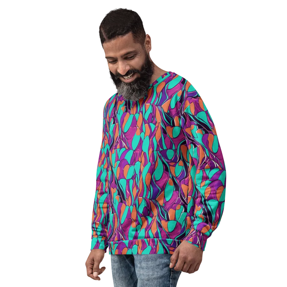 Peacock Static on Sweatshirt — Left Front