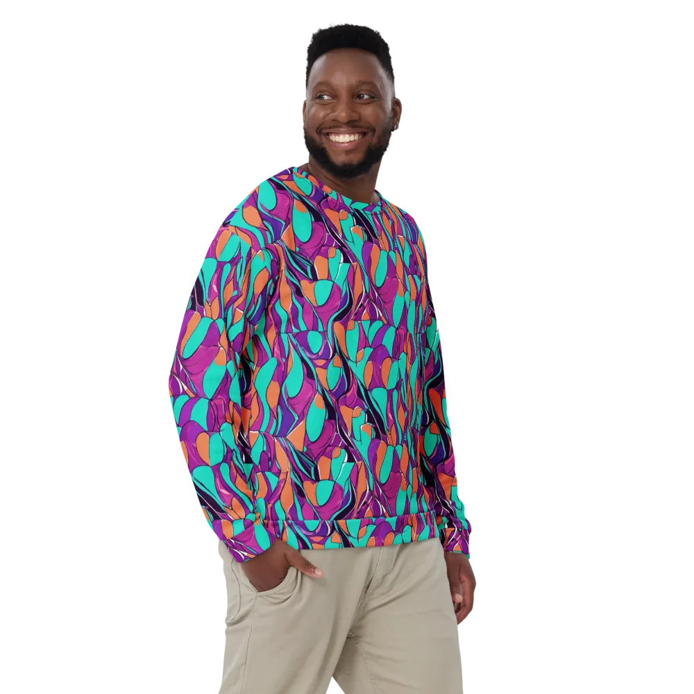 Peacock Static on Sweatshirt — Front