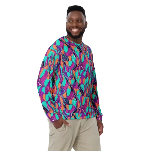 Peacock Static on a Sweatshirt