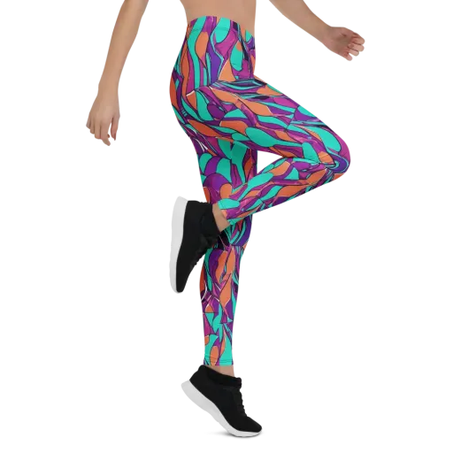 Peacock Static on a Leggings