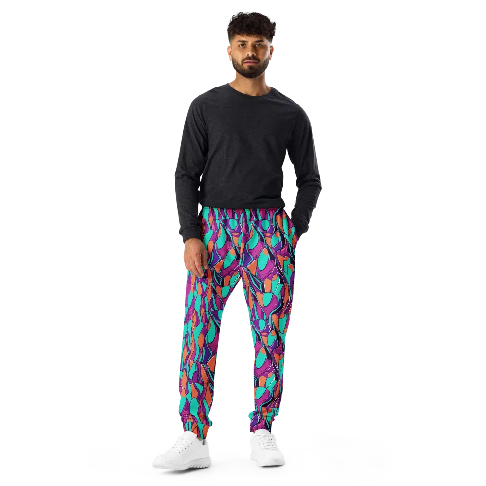 Peacock Static on Men's Joggers — Front