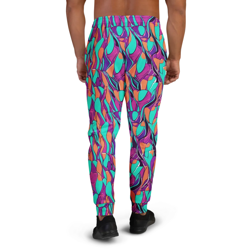 Peacock Static on Men's Joggers — Back