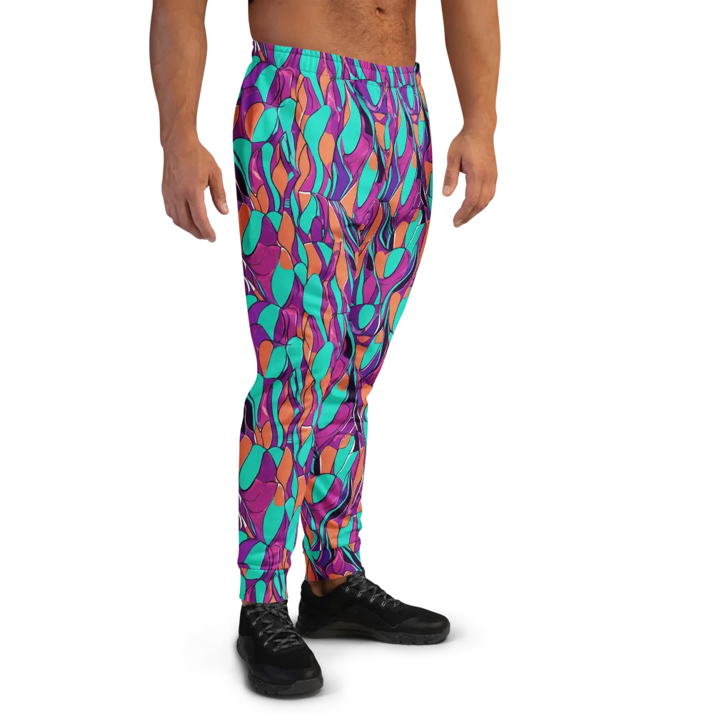 Peacock Static on Men's Joggers — Right