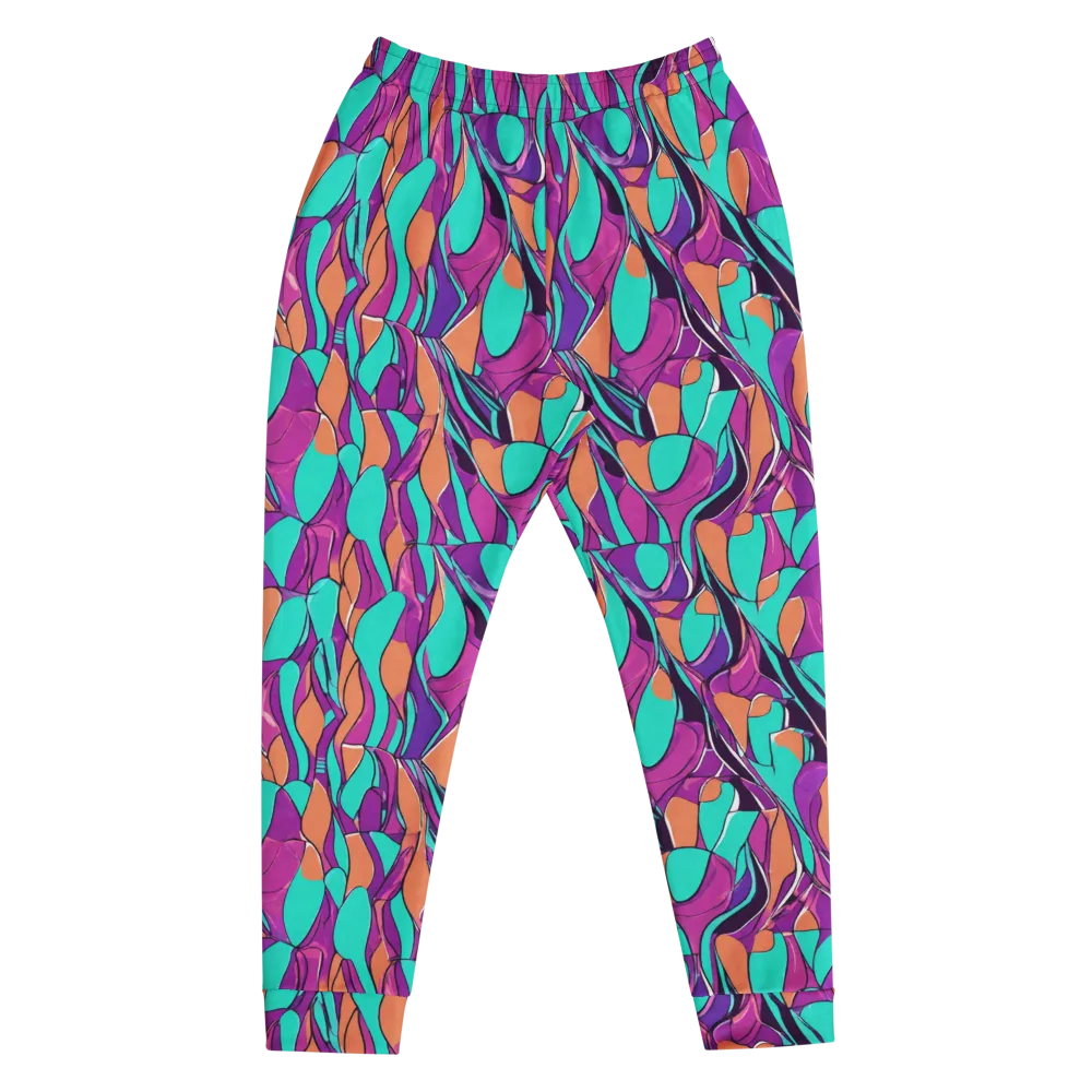Peacock Static on Men's Joggers — Front