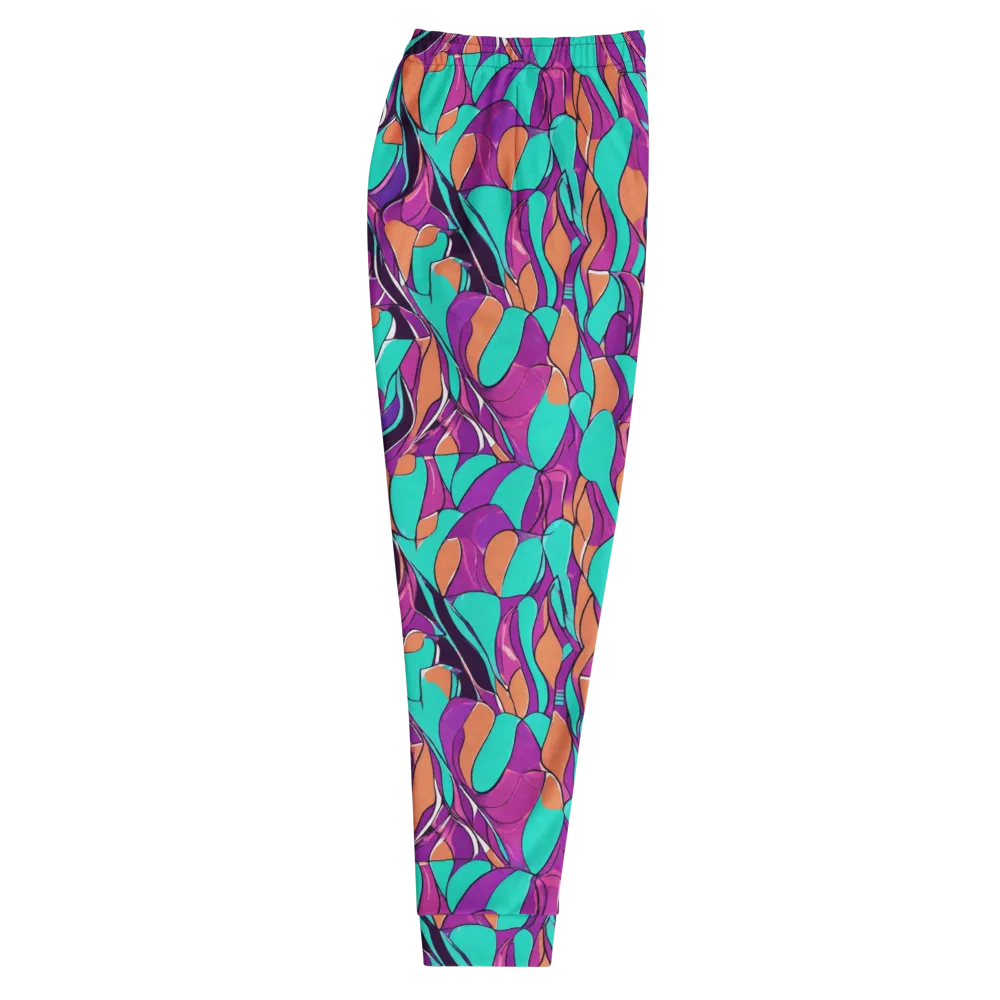 Peacock Static on Men's Joggers — Right