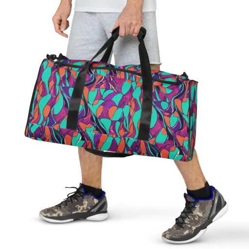 Peacock Static on a Duffle Bag
