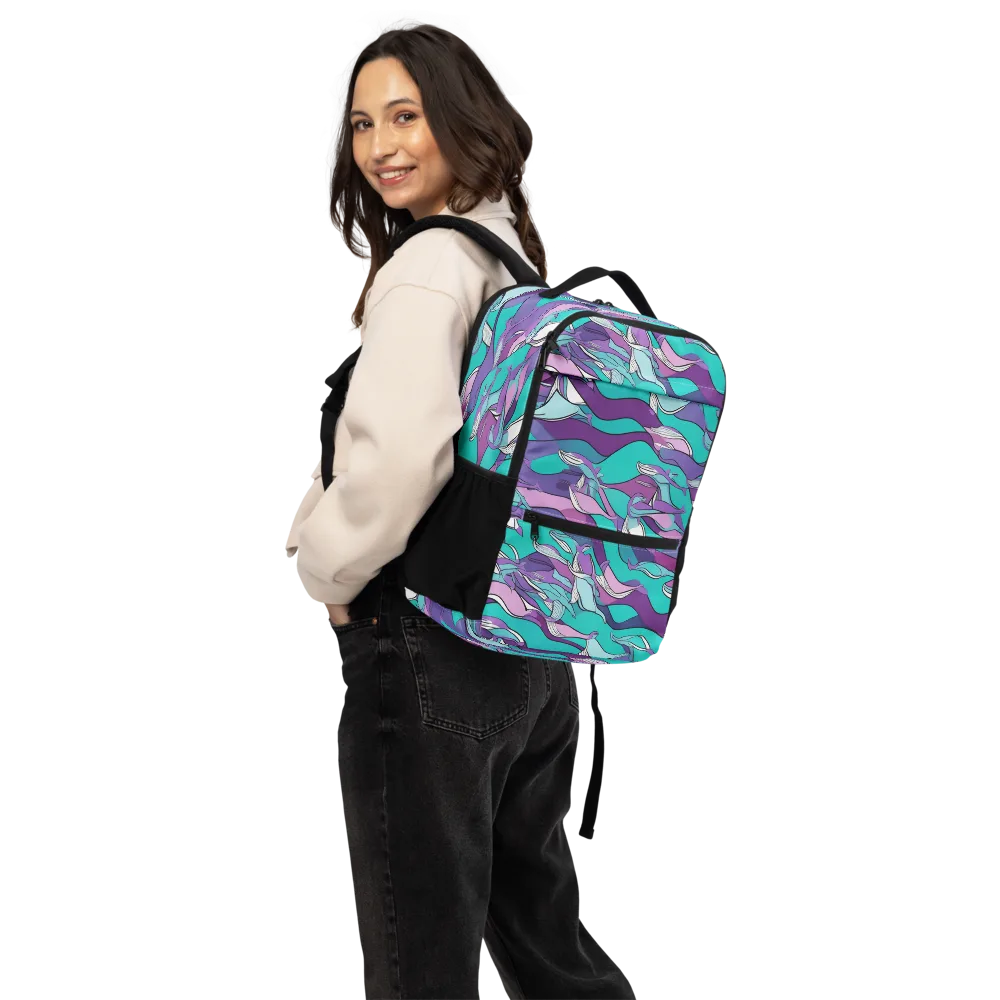 Neon Migrations on Utility Backpack — Back