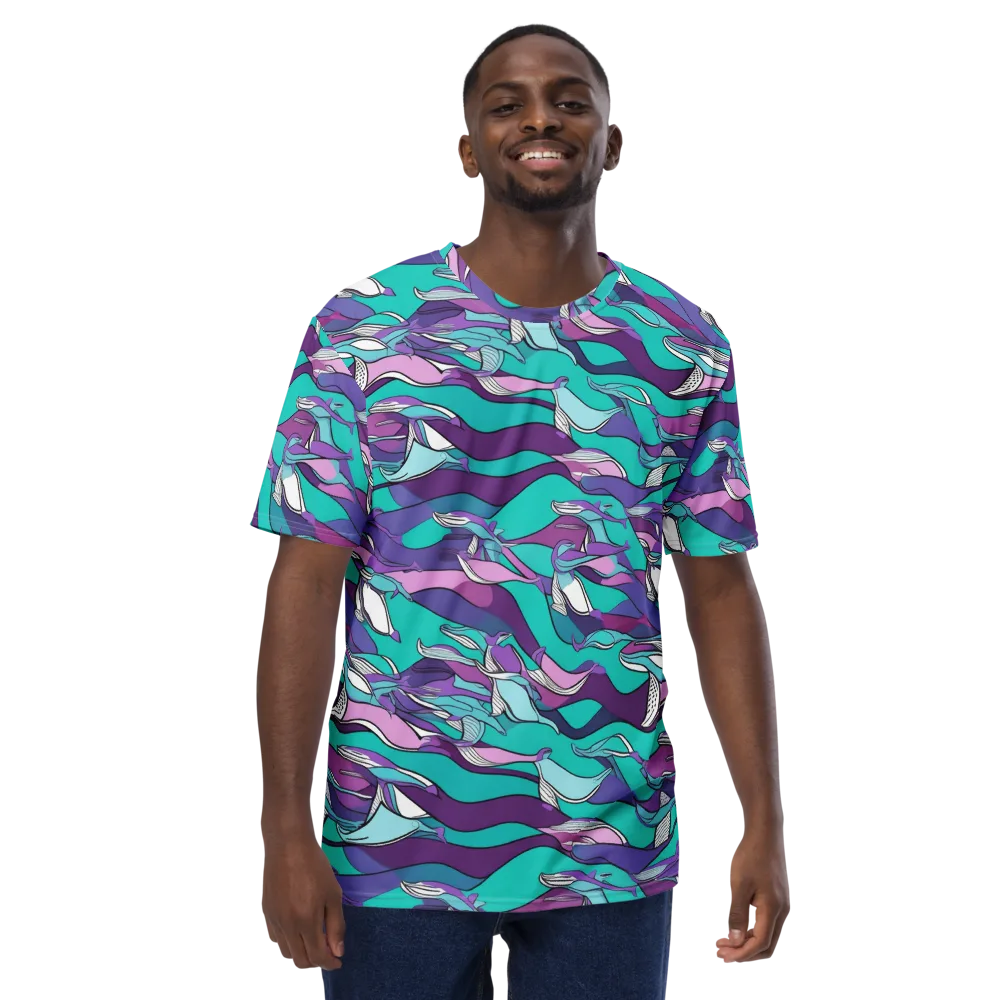Neon Migrations on Men's Crew Neck T-Shirt — Front