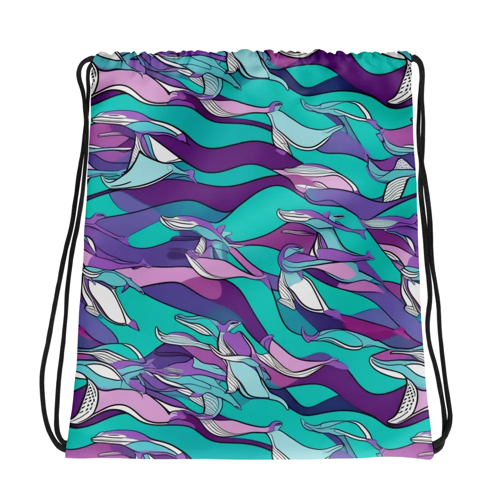 Neon Migrations on Drawstring Bag — Photo