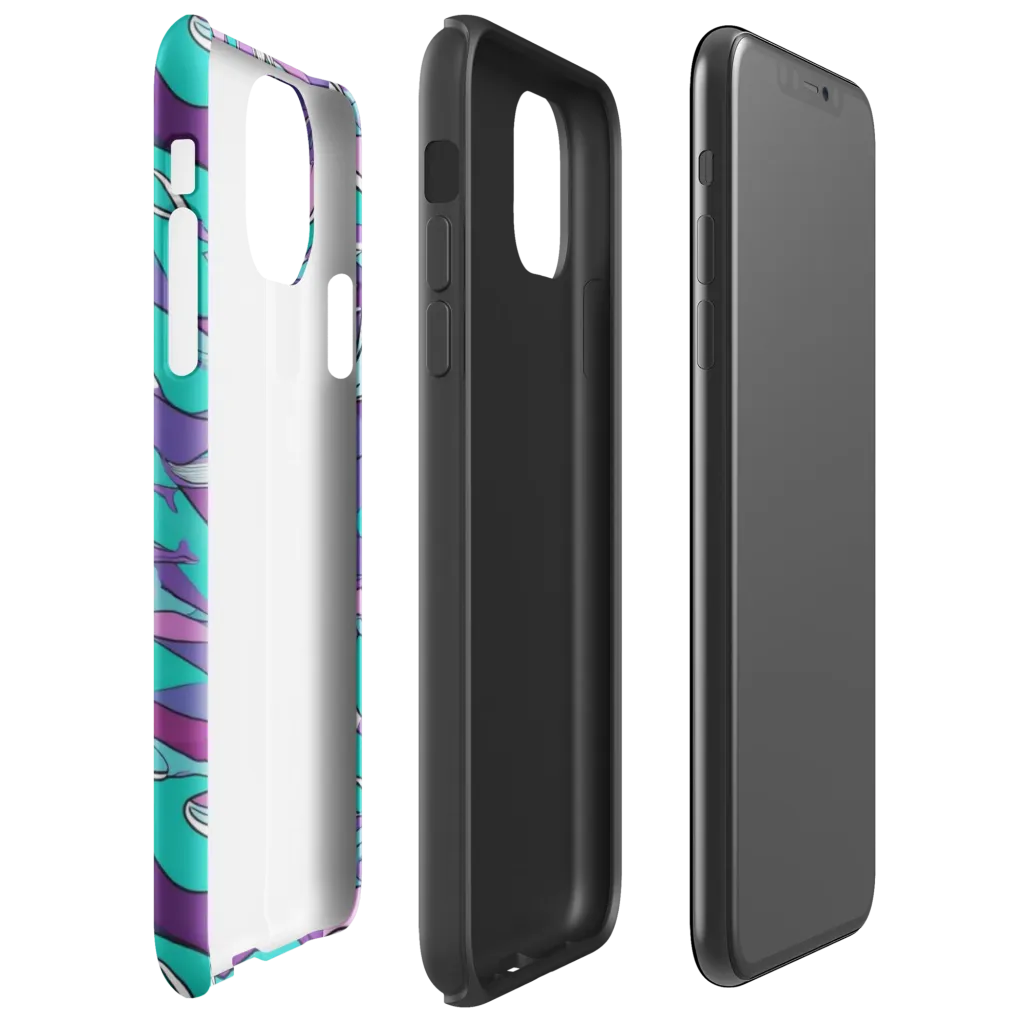 Neon Migrations on Tough Case for iPhone® — Right