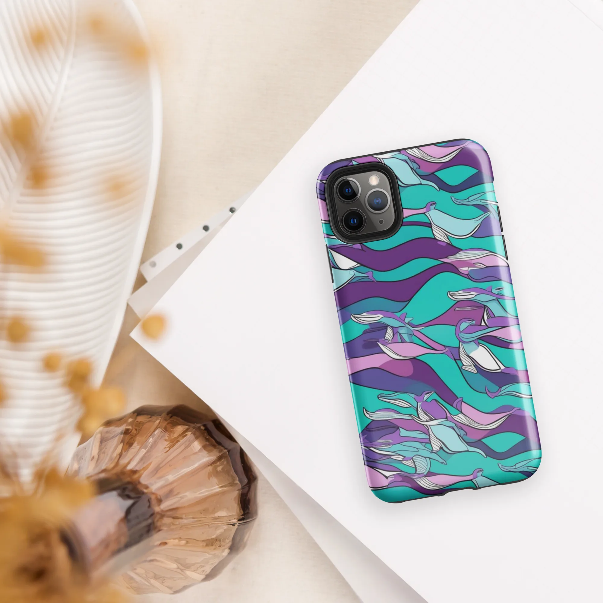 Neon Migrations on Tough Case for iPhone® — Front