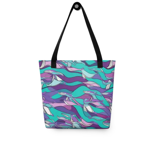 Neon Migrations on a Tote Bag