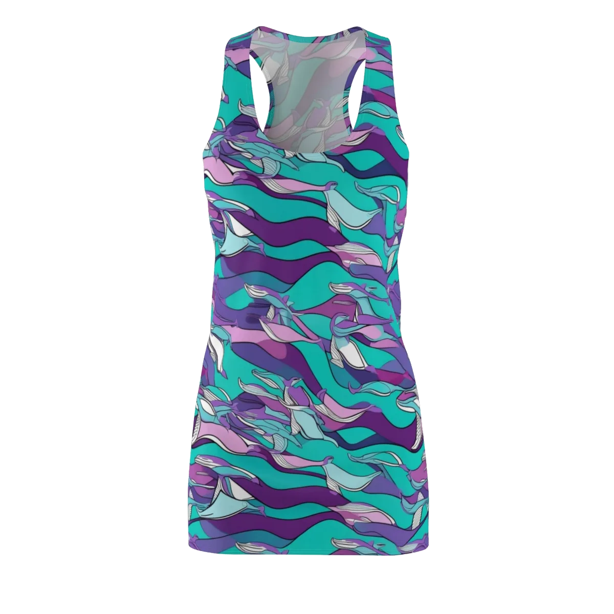 Neon Migrations on Racerback Dress — Front