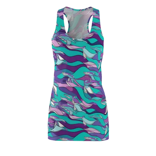 Neon Migrations on a Racerback Dress