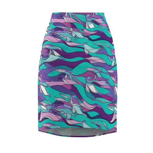 Neon Migrations on a Pencil Skirt