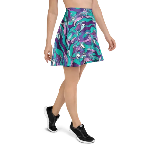 Neon Migrations on a Skater Skirt