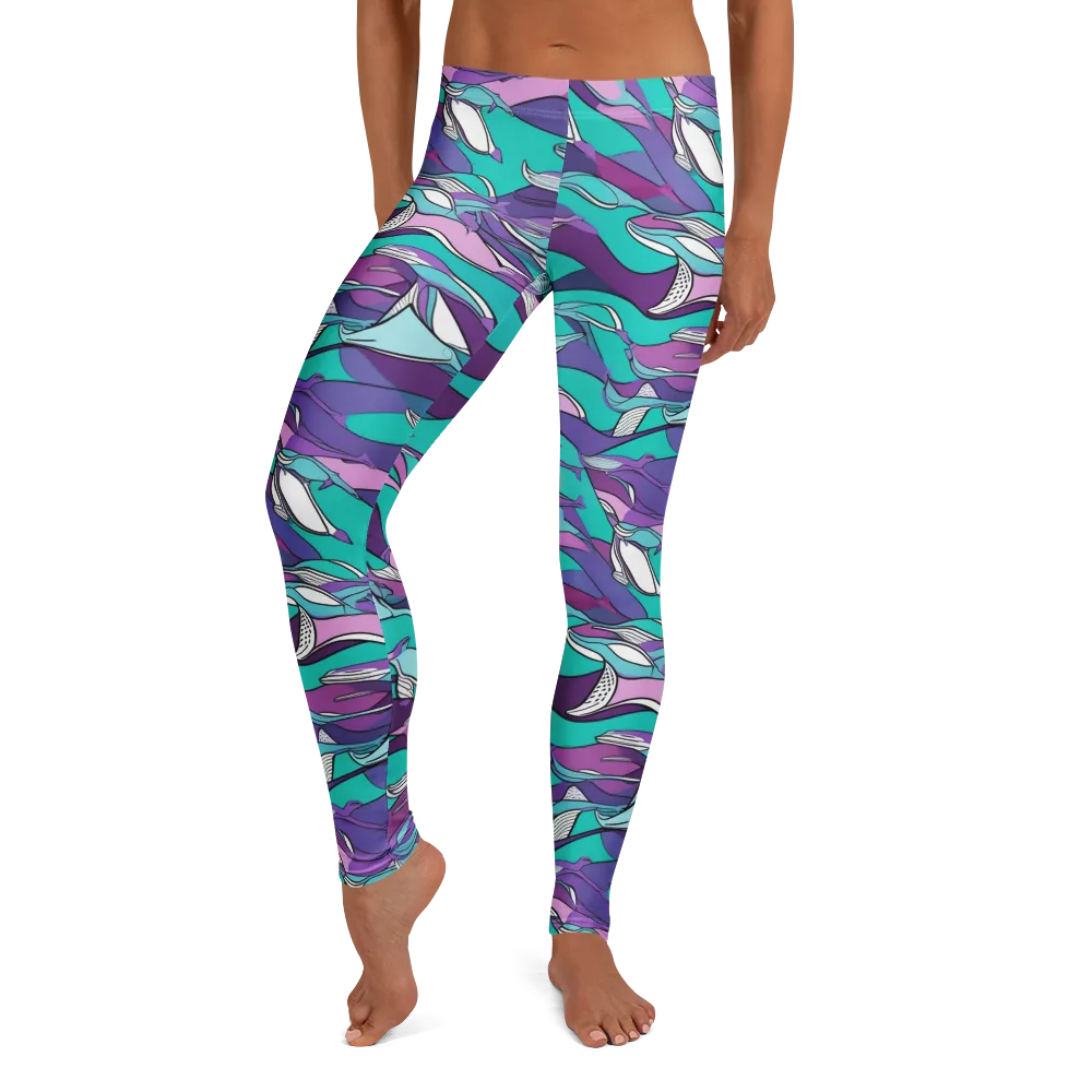 Neon Migrations on Leggings — Front