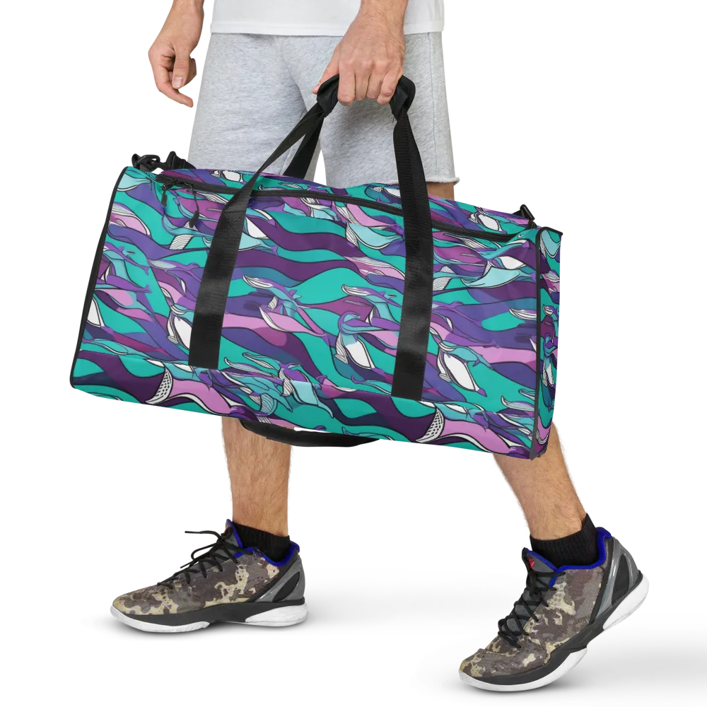 Neon Migrations on Duffle Bag — Front