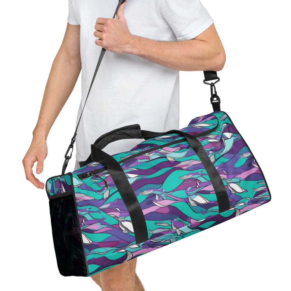 Neon Migrations on Duffle Bag — Right Front