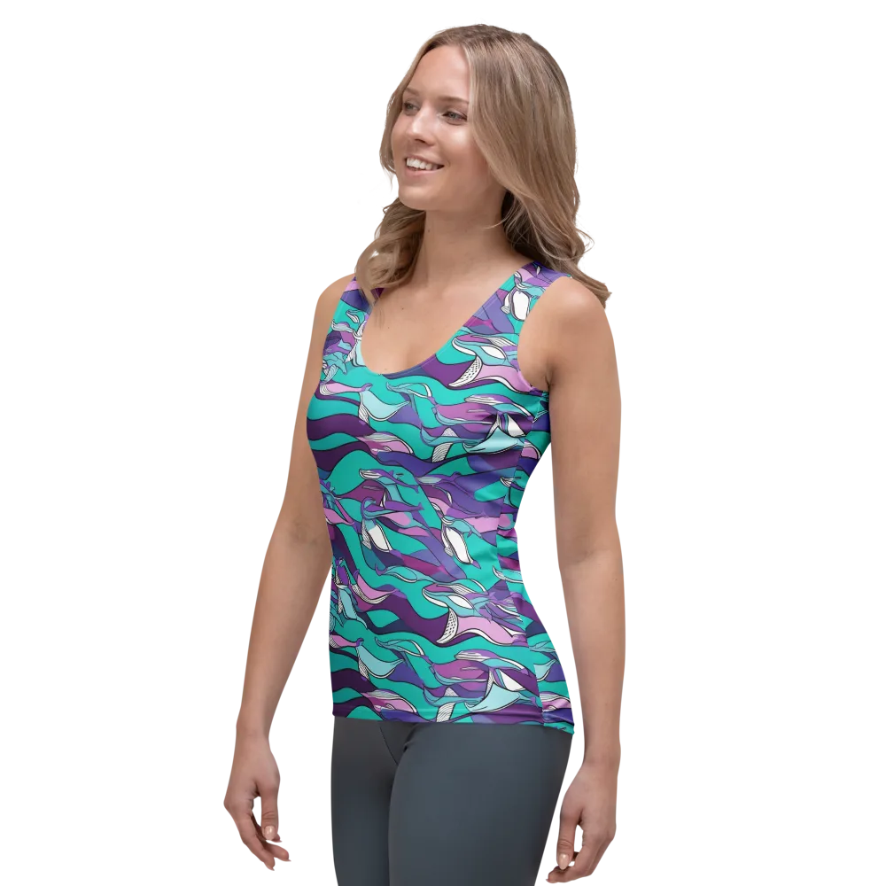 Neon Migrations on Women's Tank Top — Left Front