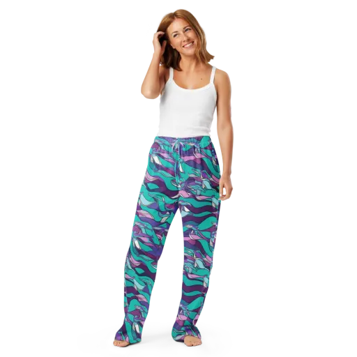 Neon Migrations on a Women's Pajama Pants