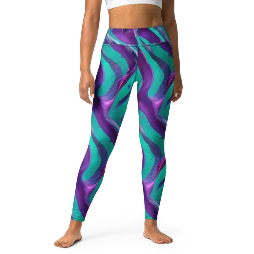 Deep-sea Ribbons on a Yoga Leggings