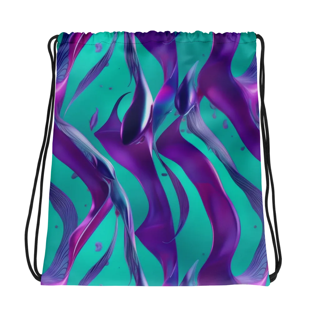 Deep-sea Ribbons on Drawstring Bag — Photo