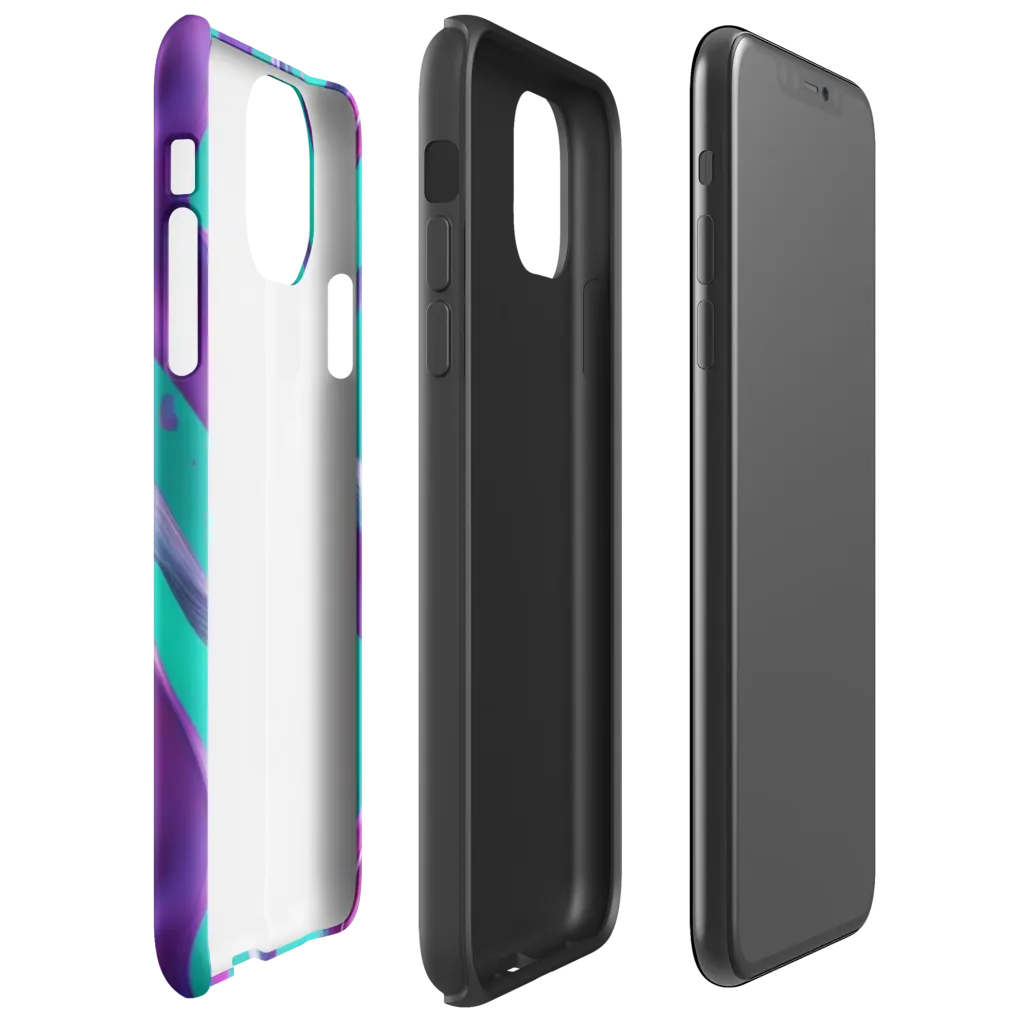 Deep-sea Ribbons on Tough Case for iPhone® — Right