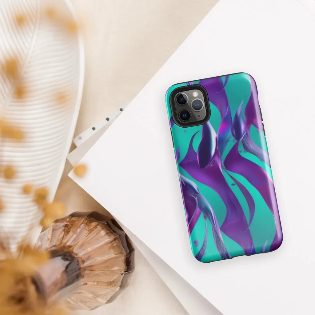 Deep-sea Ribbons on Tough Case for iPhone® — Front
