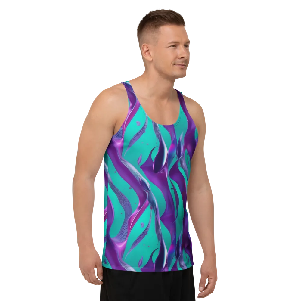 Deep-sea Ribbons on Men's Tank Top — Right Front