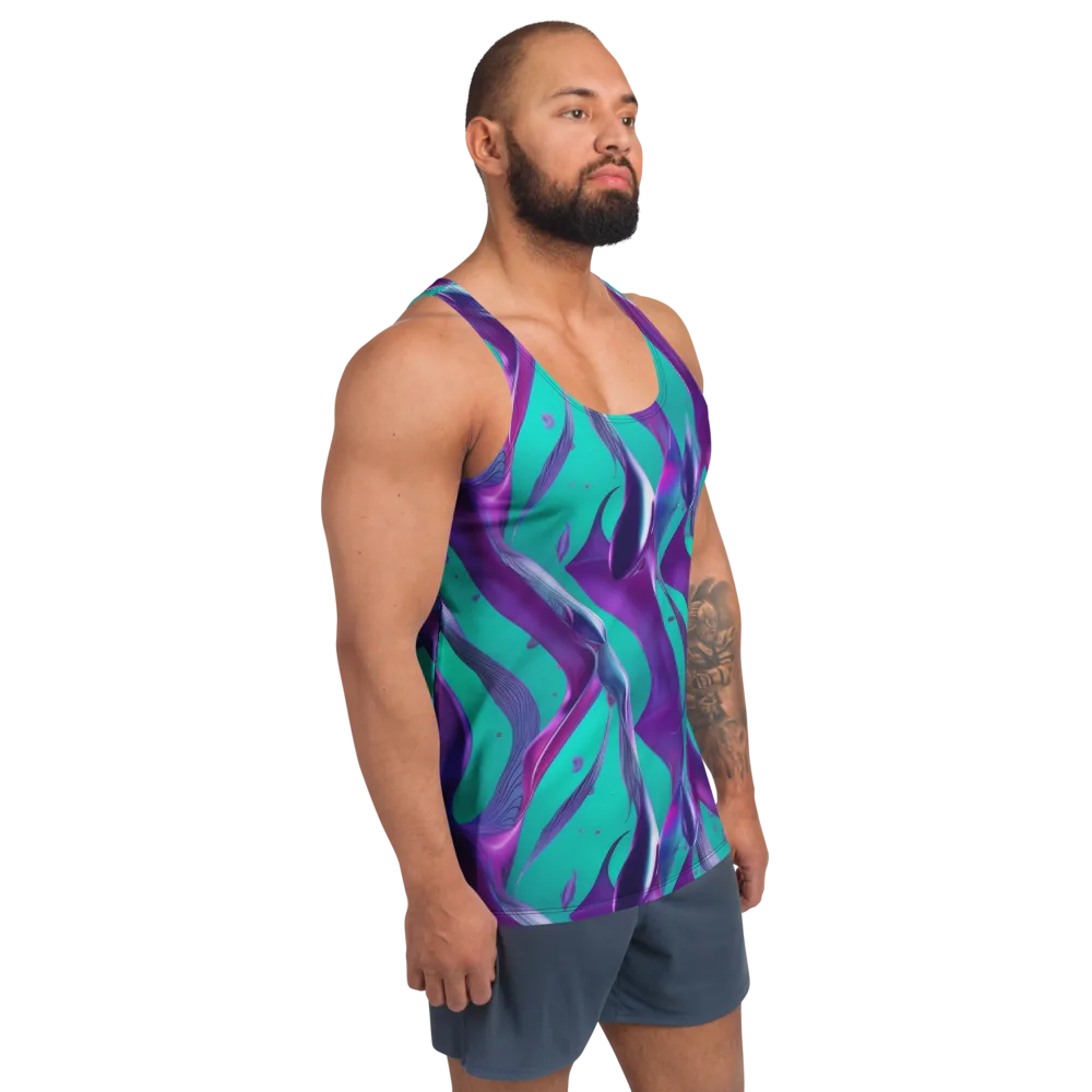 Deep-sea Ribbons on Men's Tank Top — Right Front