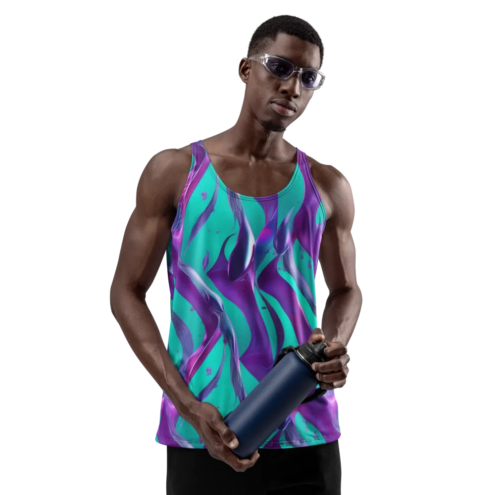 Deep-sea Ribbons on Men's Tank Top — Front