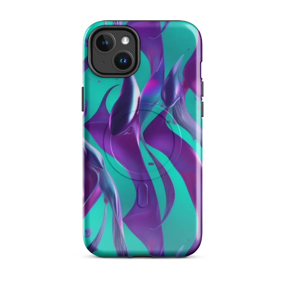 Deep-sea Ribbons on MagSafe Tough Case for iPhone® — Front