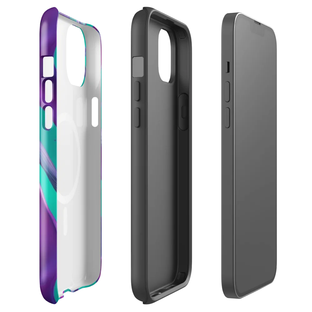 Deep-sea Ribbons on MagSafe Tough Case for iPhone® — Front