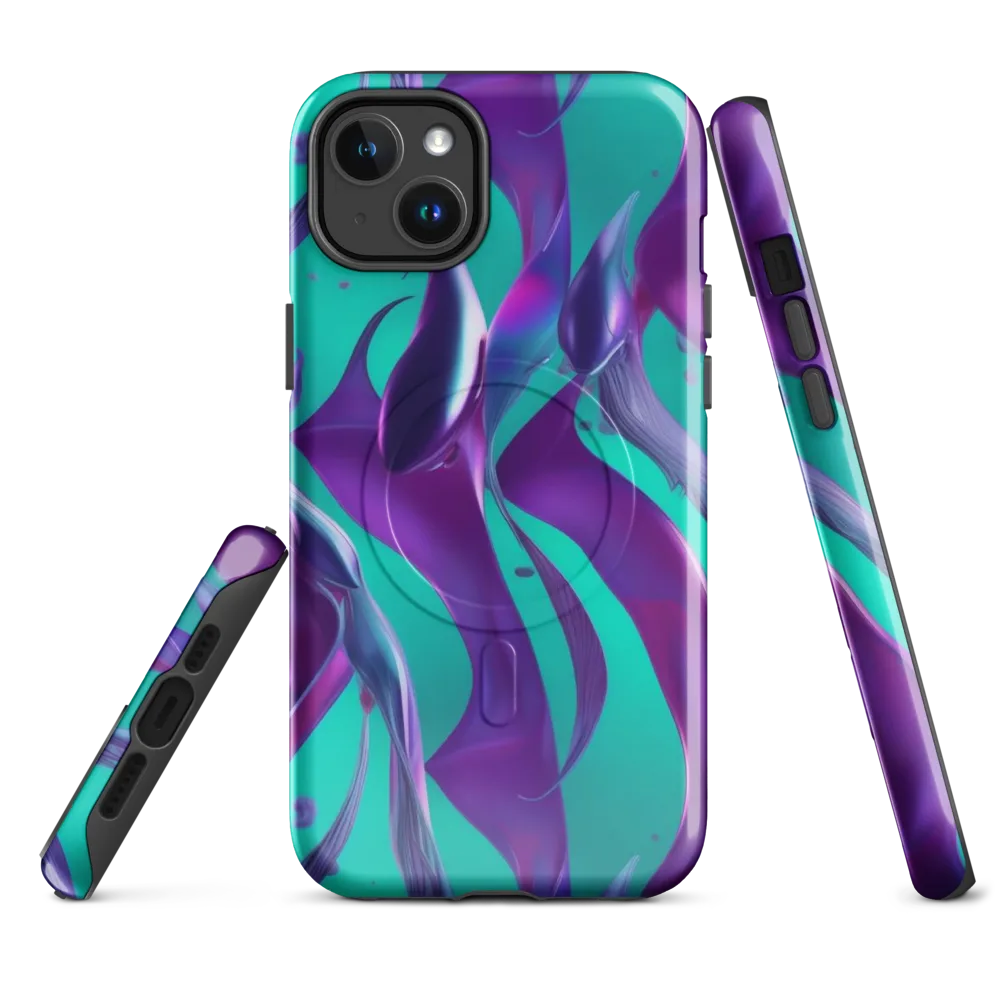 Deep-sea Ribbons on MagSafe Tough Case for iPhone® — Front
