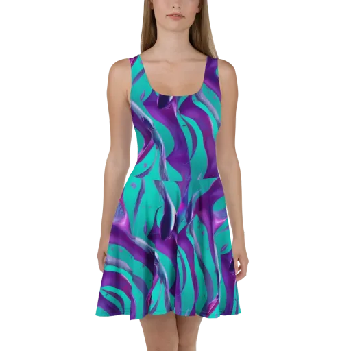 Deep-sea Ribbons on a Skater Dress