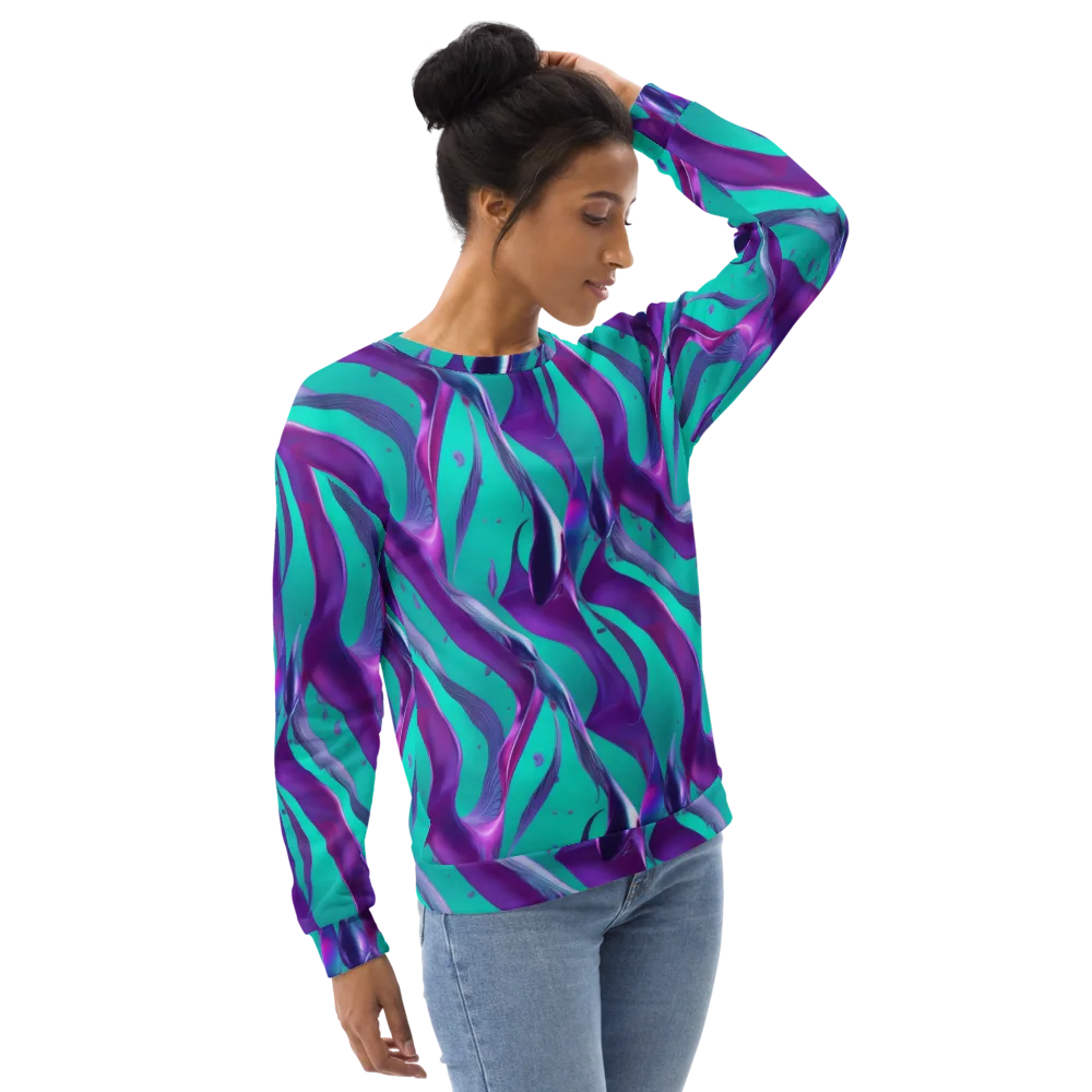 Deep-sea Ribbons on Sweatshirt — Right Front
