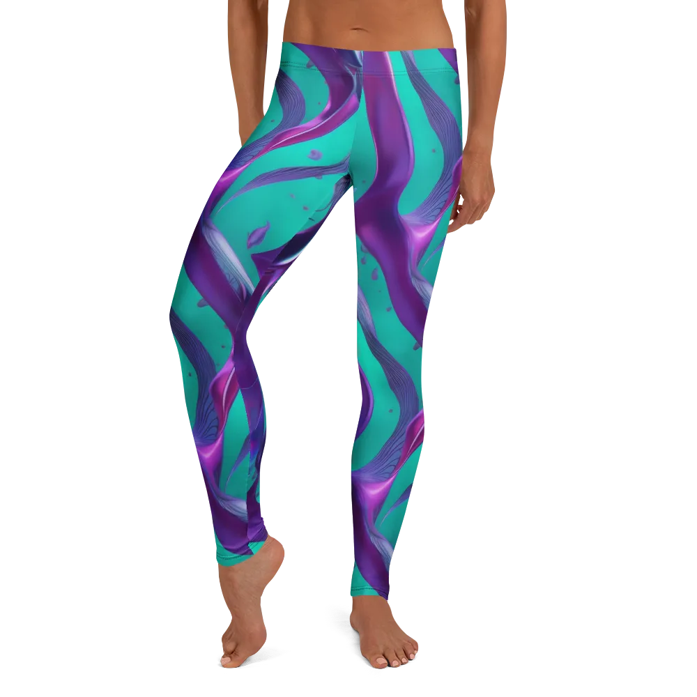 Deep-sea Ribbons on Leggings — Front