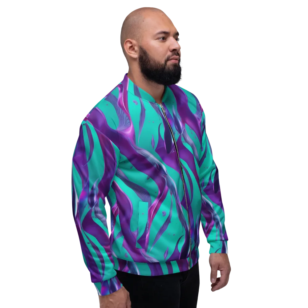 Deep-sea Ribbons on Bomber Jacket — Right