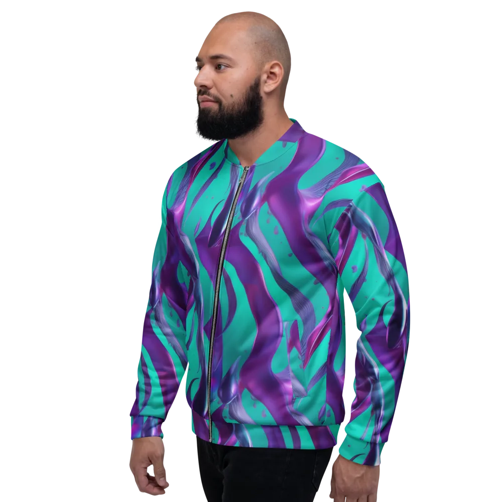 Deep-sea Ribbons on Bomber Jacket — Left