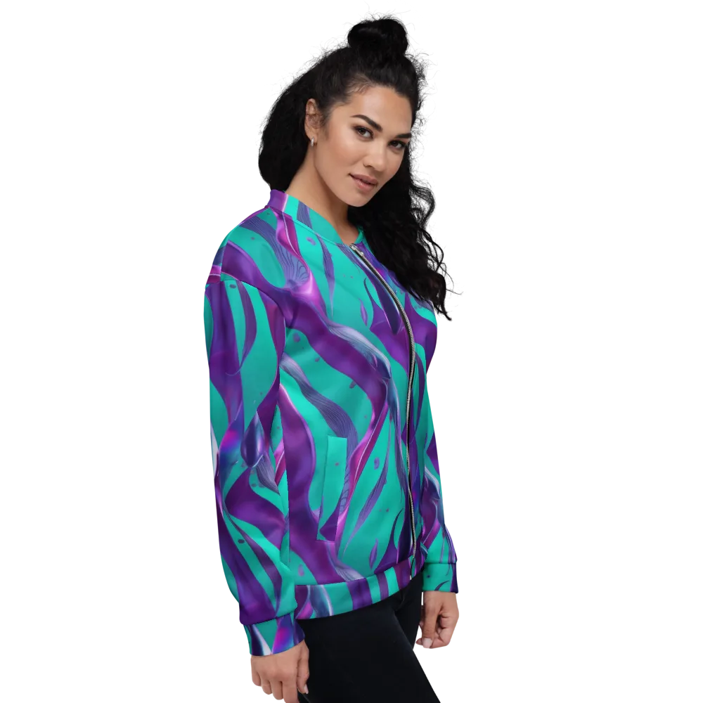 Deep-sea Ribbons on Bomber Jacket — Right