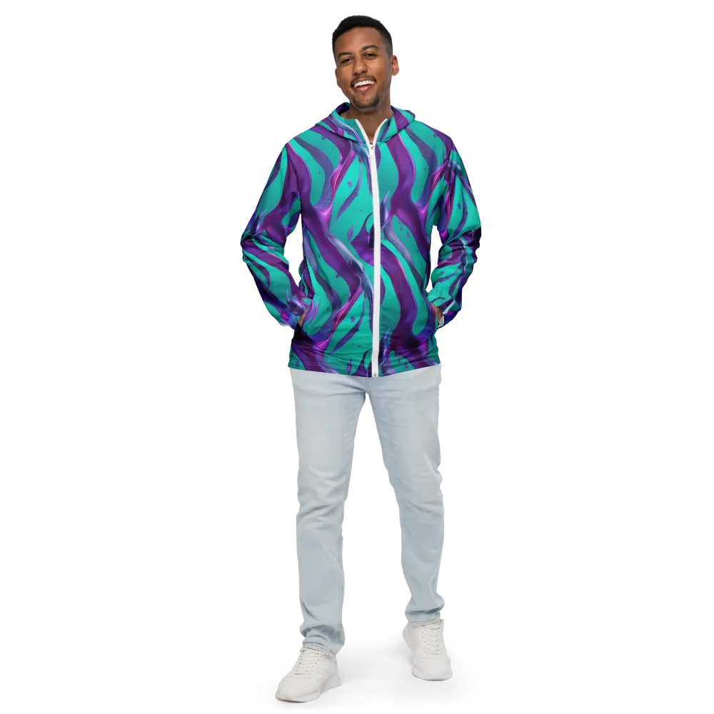 Deep-sea Ribbons on Men's Windbreaker — Front