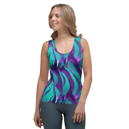 Deep-sea Ribbons on a Women's Tank Top