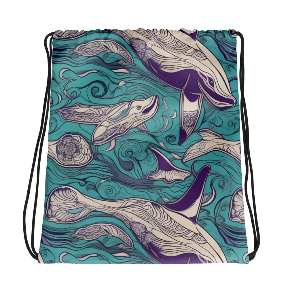 Turquoise Leviathan on Drawstring Bag — Photo