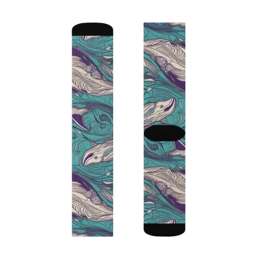 Turquoise Leviathan on a Socks